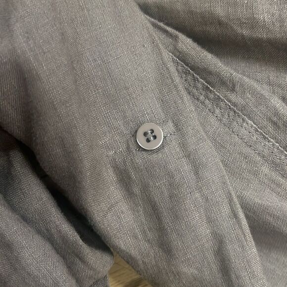 CHELSEA & THEODORE 100% LINEN BUTTON DOWN SHIRT‎ SIZE L - Picture 9 of 11